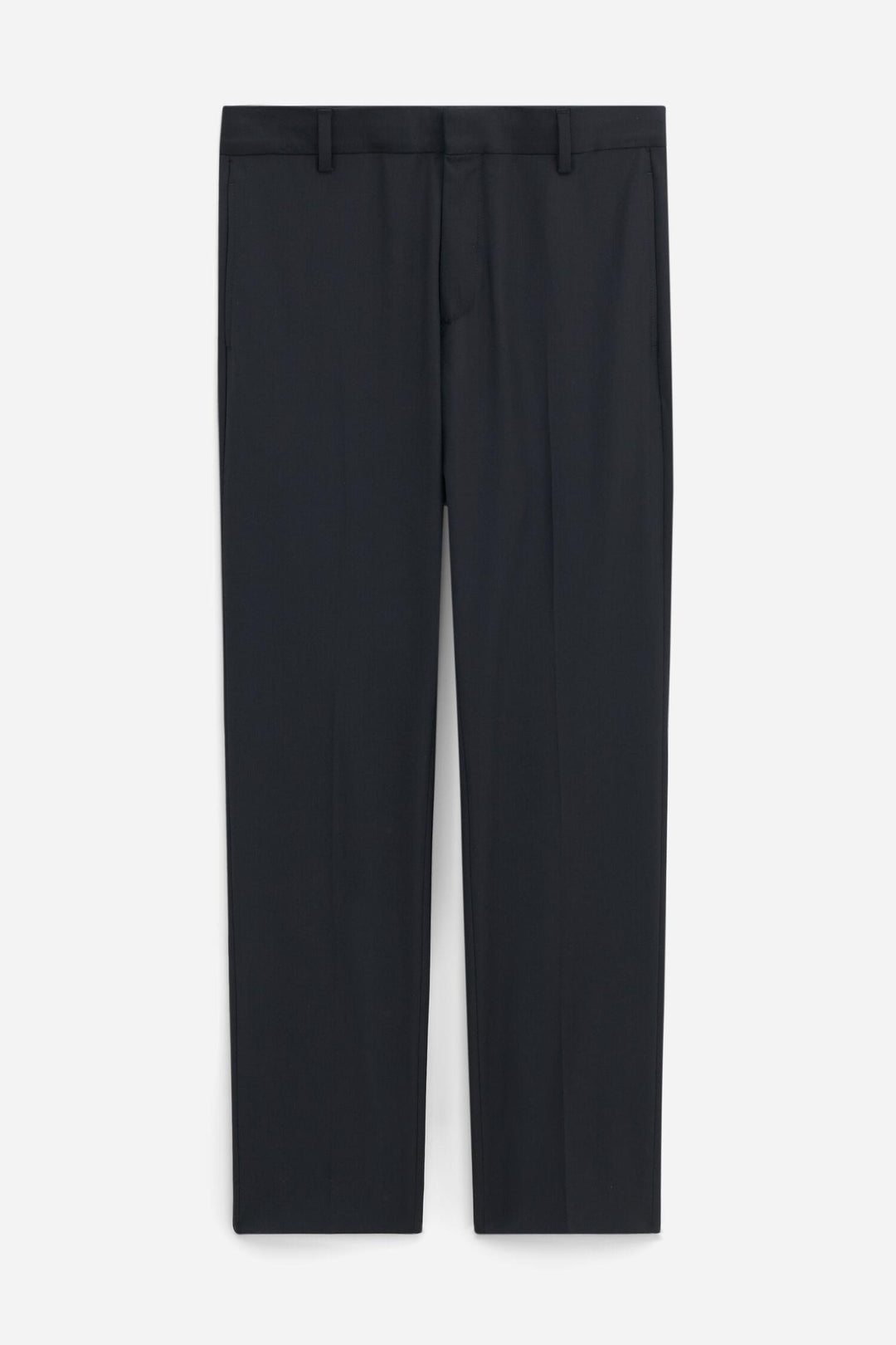 slim tapered wool trousers  Black