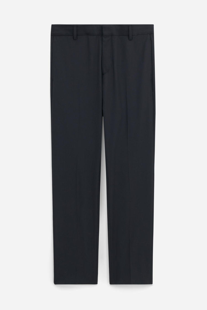 slim tapered wool trousers  Black