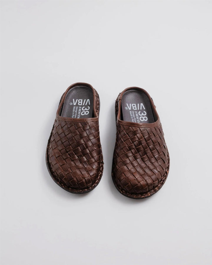 Viba Roma Woven Leather  Cocoa Brown