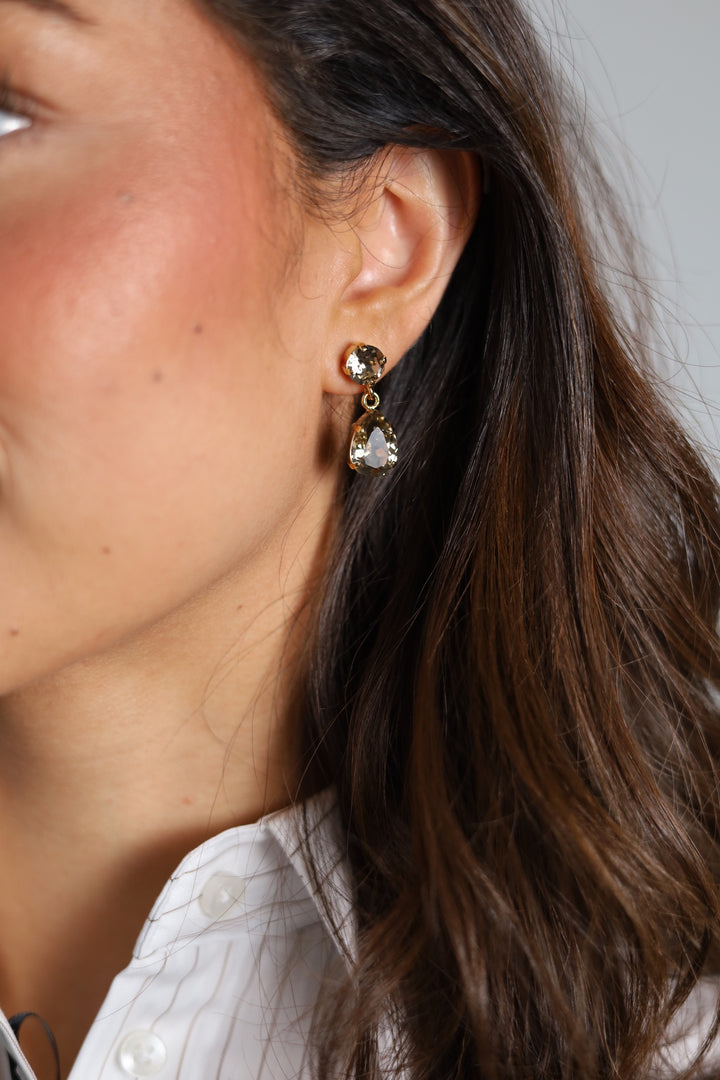 MINI DROP EARRING GOLD Greige
