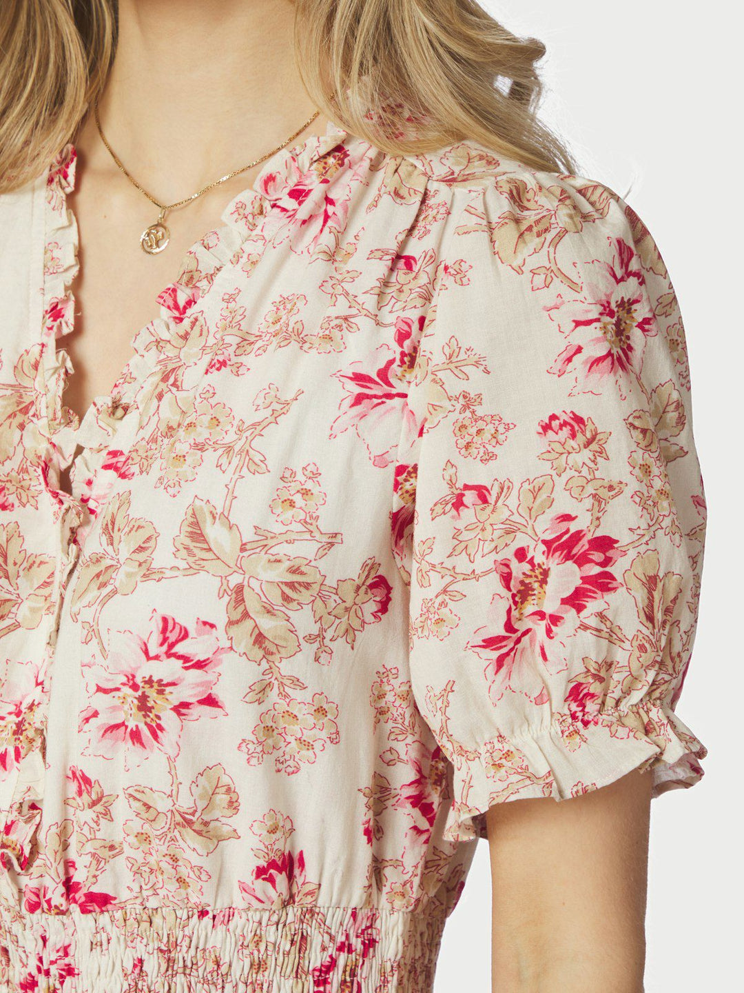Kanza Flower Rose Dress  Rose