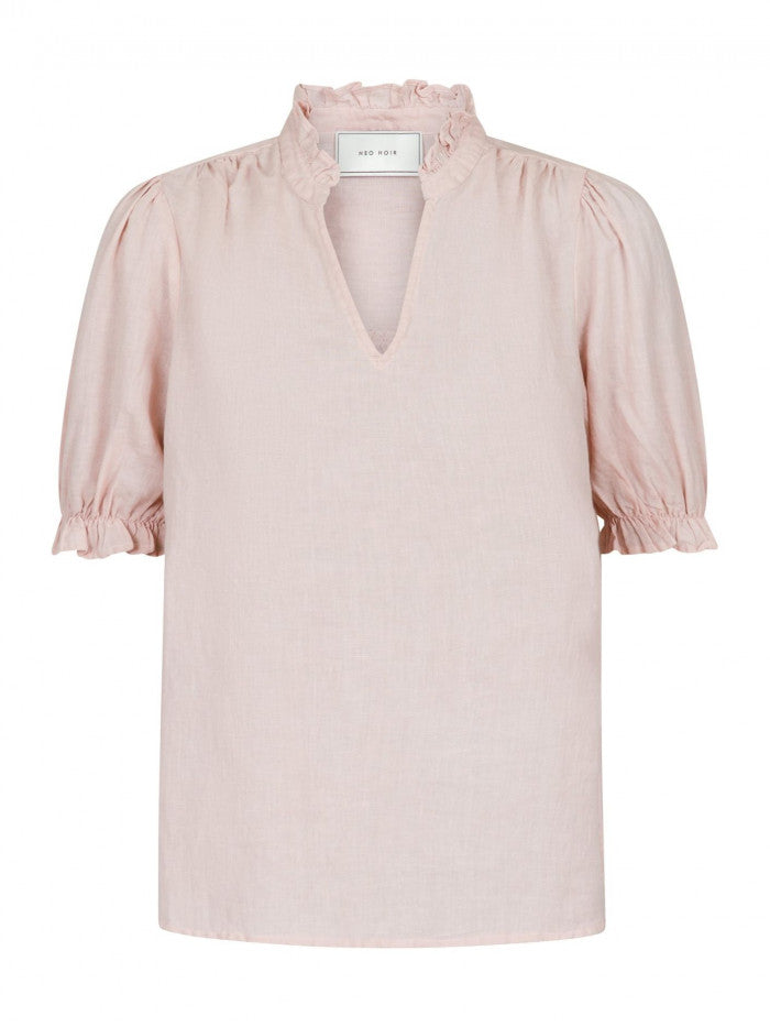 Odesa Linen Blouse  Rose Smoke
