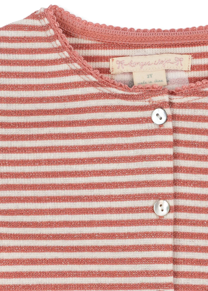ROLI STRIPE CARDIGAN  Rose Cream Stripe