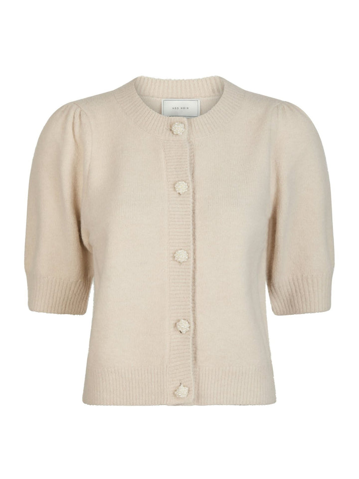 Trudy Deco Knit Cardigan  Ivory