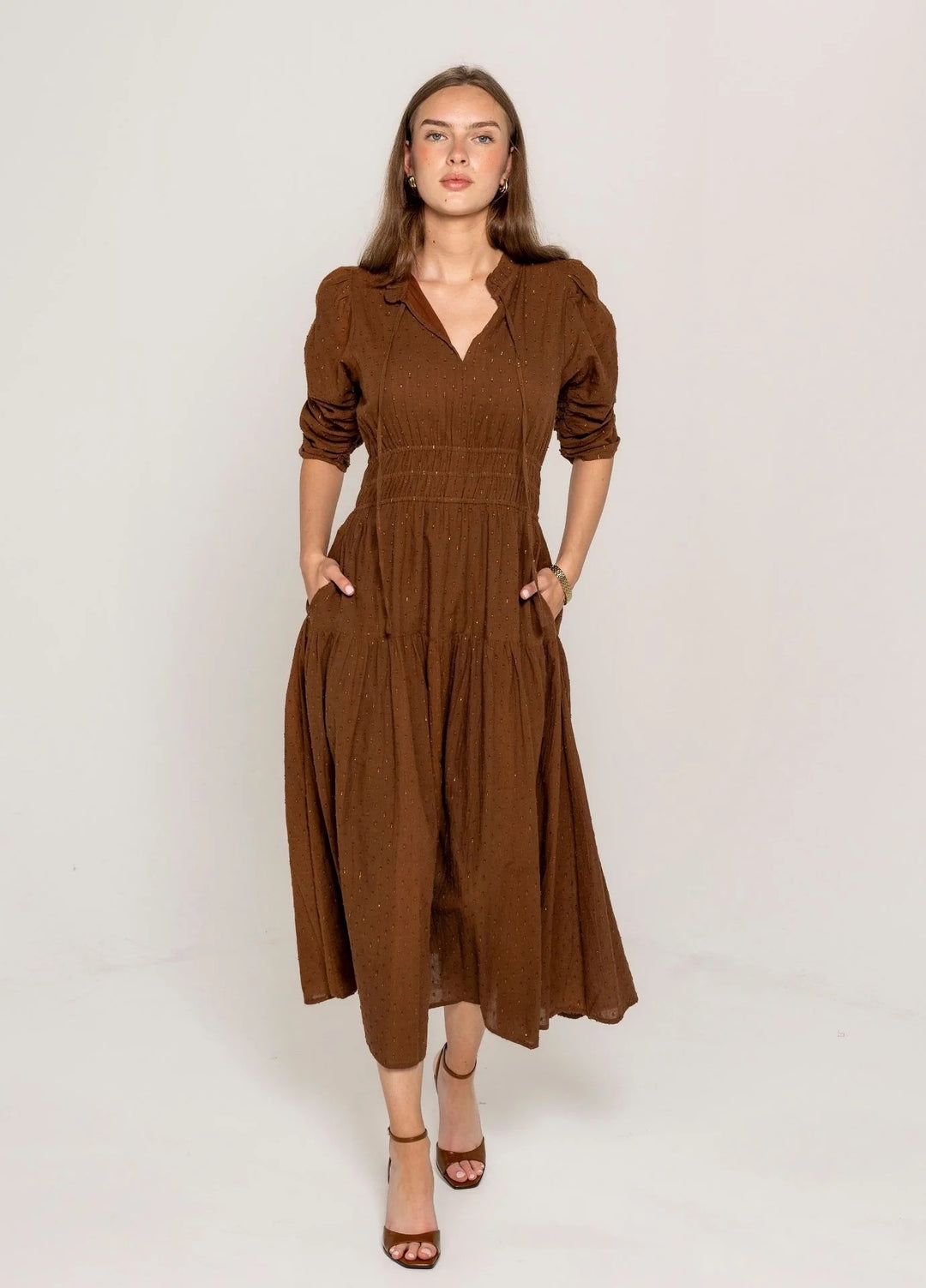 Madison Dress Bisque Lurex  Bisque Lurex