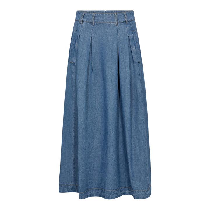 AnyaCC Denim Pleat Skirt  Denim Blue