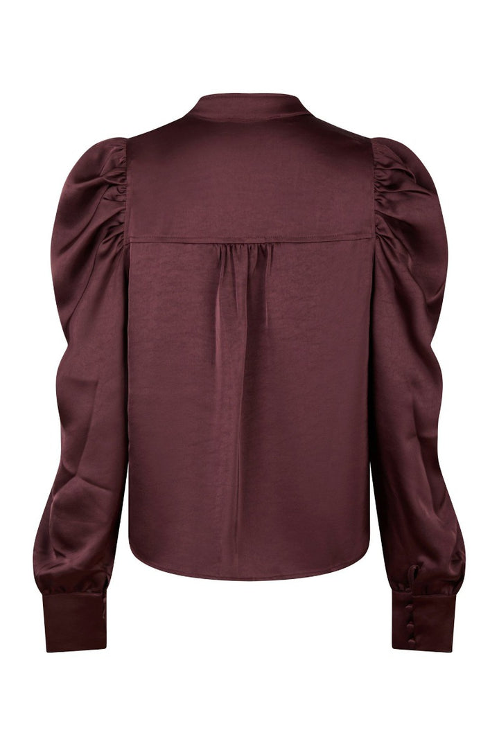 Rosslyn Heavy Sateen Blouse  Burgundy