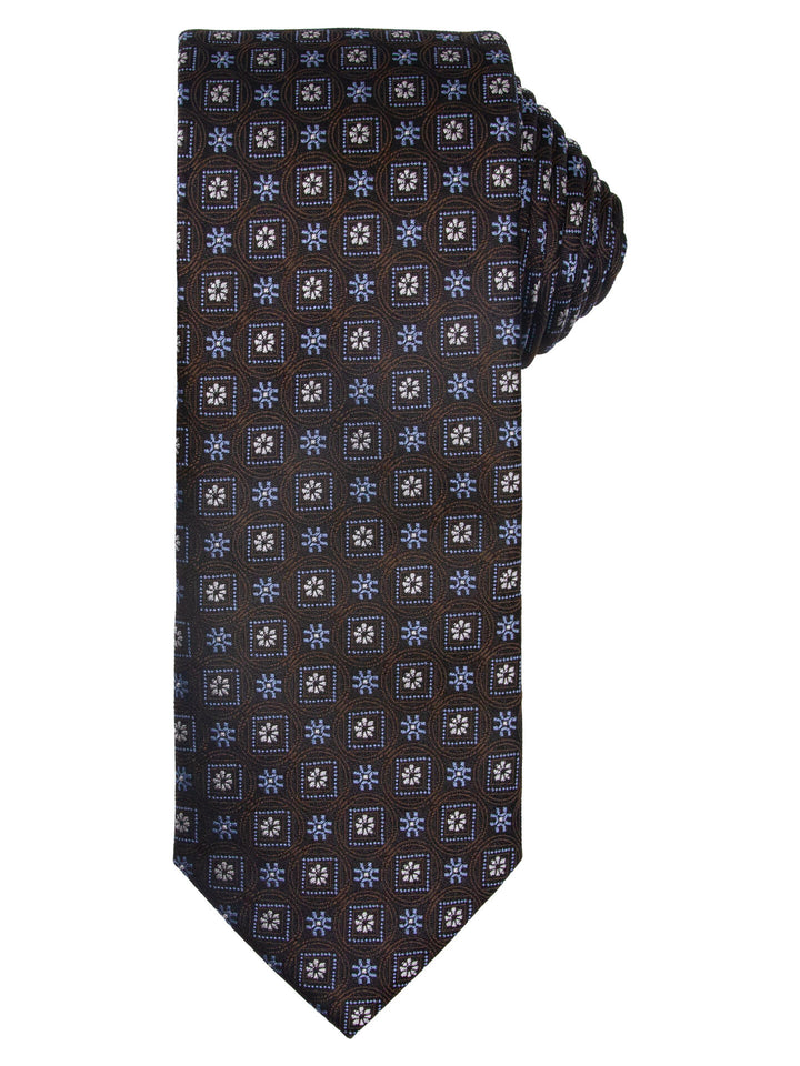 Silkeslips m/hanky mønstret  Brun