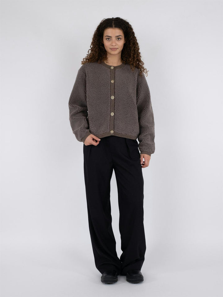 Limo Fluffy Knit Cardigan  Iron