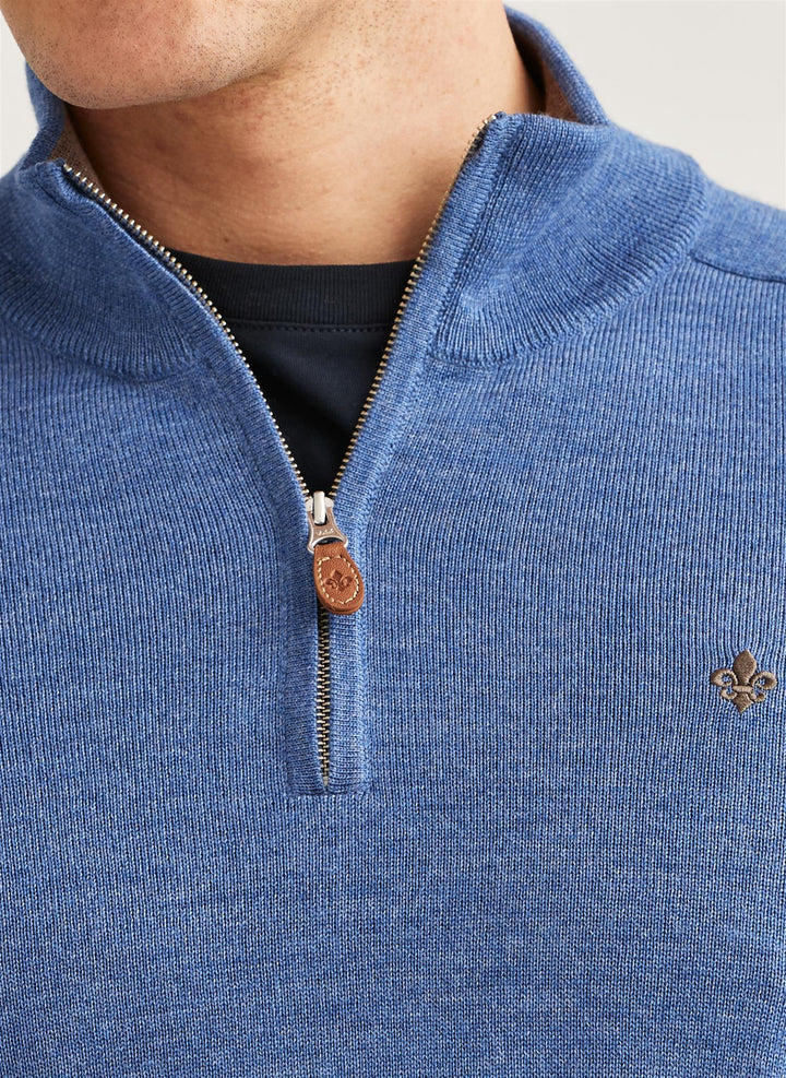 Merino John Zip  Blue