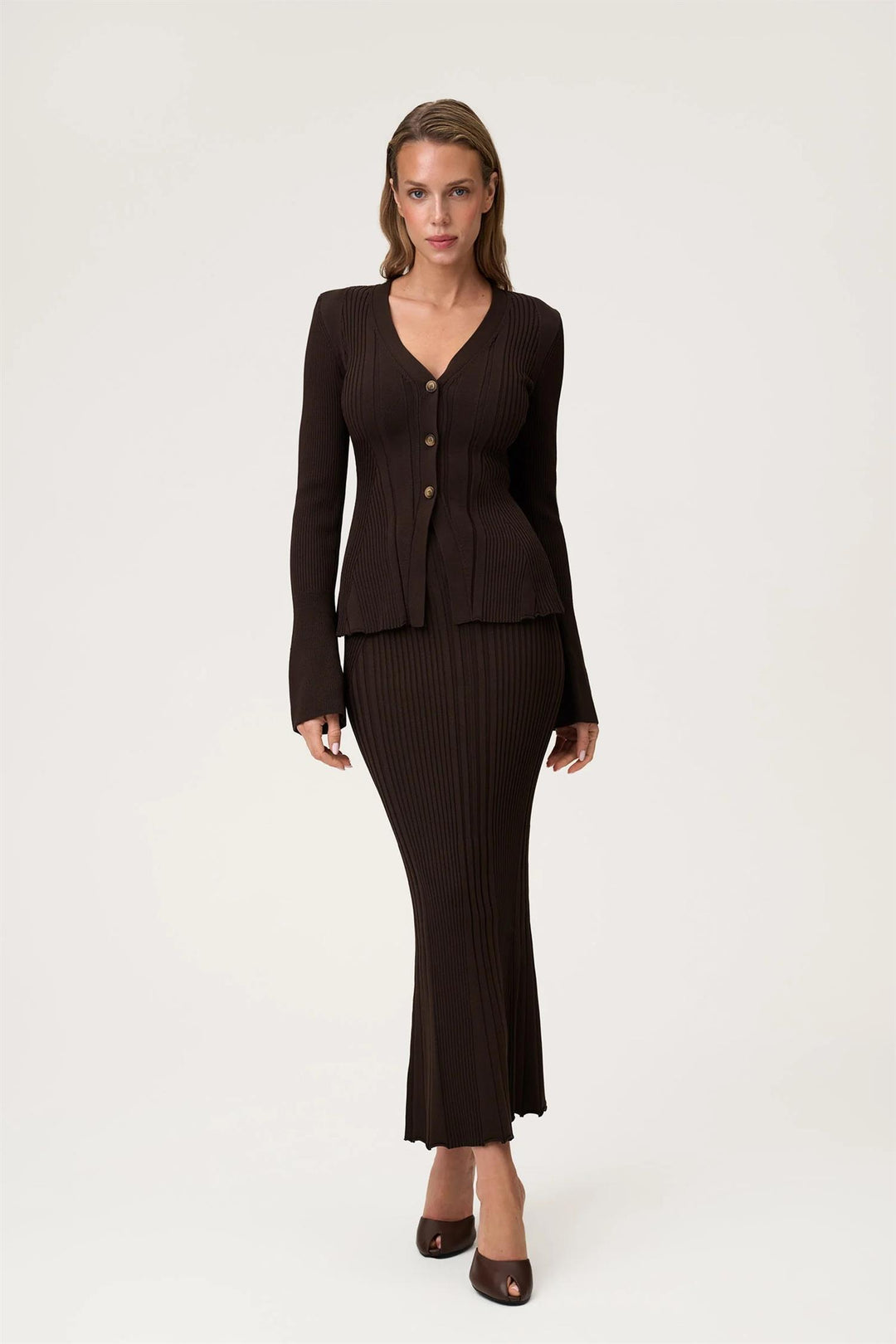 Lugo Cardigan  Brown