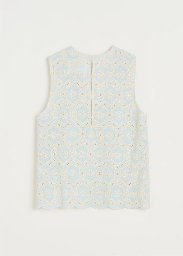 Himani Top Embroidery  Blue Eyes
