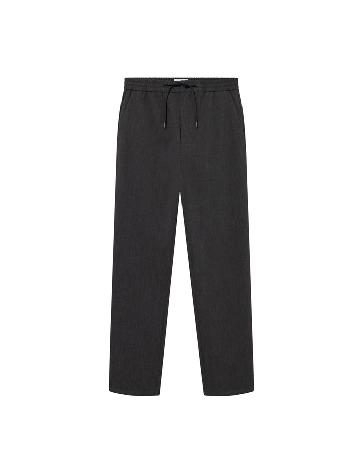 Como Tapered Textured Pants  Dark Grey Melange