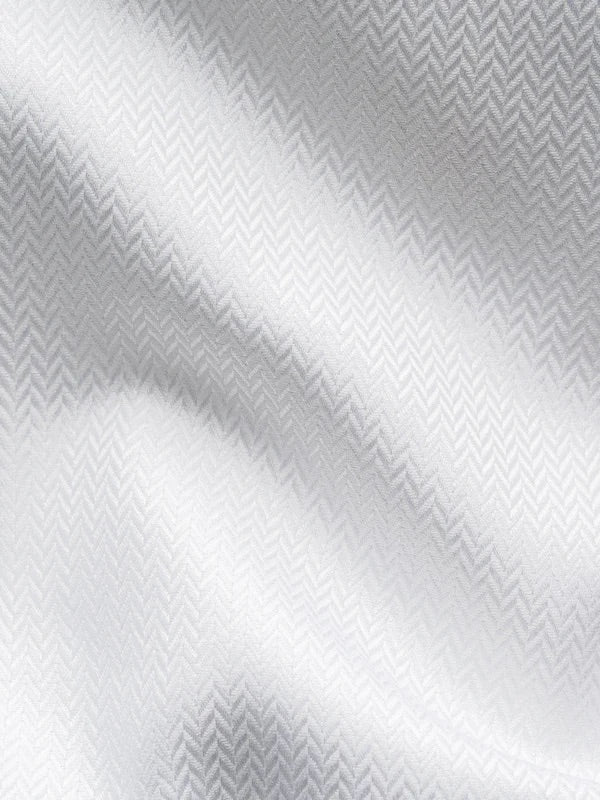 Herringbone Signature Twill slim  White