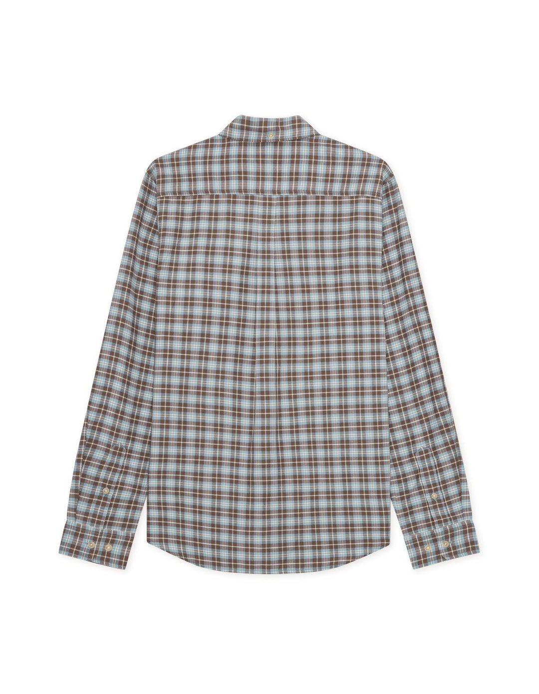 Check Shirt  Faded Denim Blue