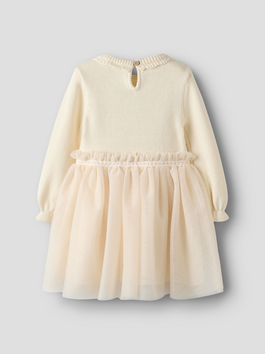 Nmfsarina Ls Knit Dress Lil  Beige