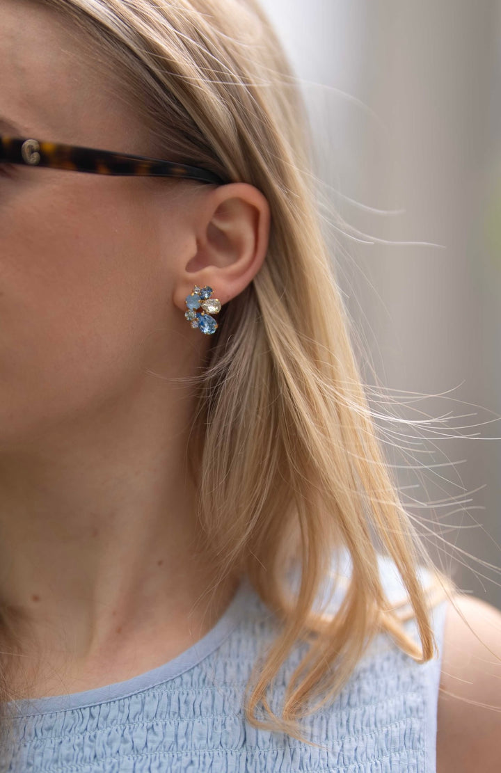 KATIE EARRINGS GOLD  Sky Combo