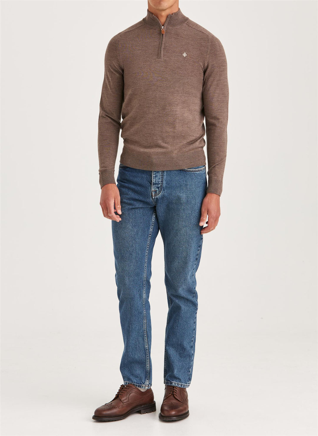Merino John Zip  Brown