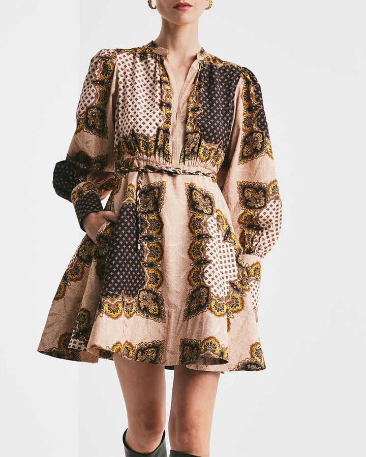 JACQUARD MINI DRESS  Paisley