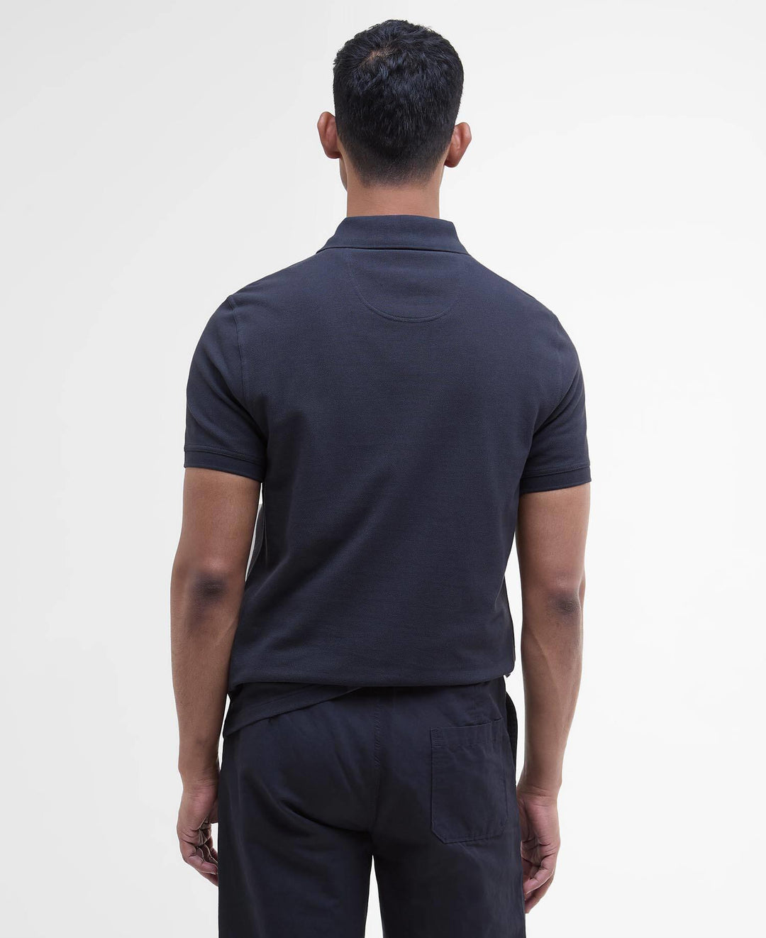 Tartan pique polo shirt  Navy