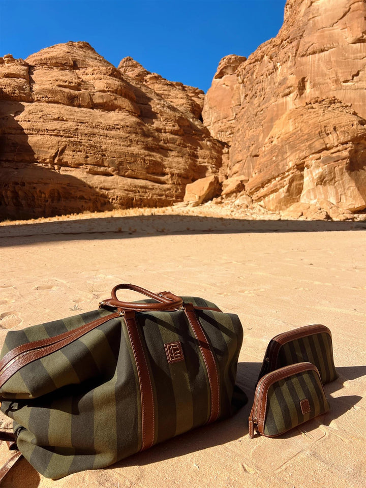 Marlowe Weekend Bag  Green Stripe