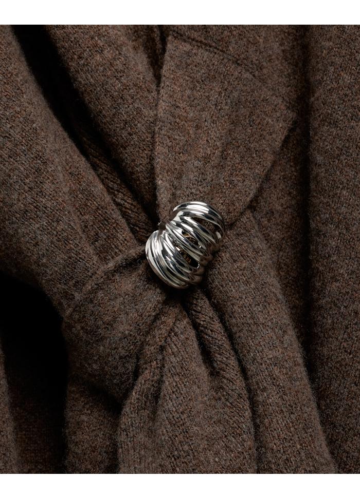 Vail Merino Shawl Brown Melange