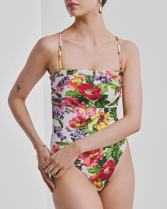 Bandeau Swimsuit  Daylight Bloom