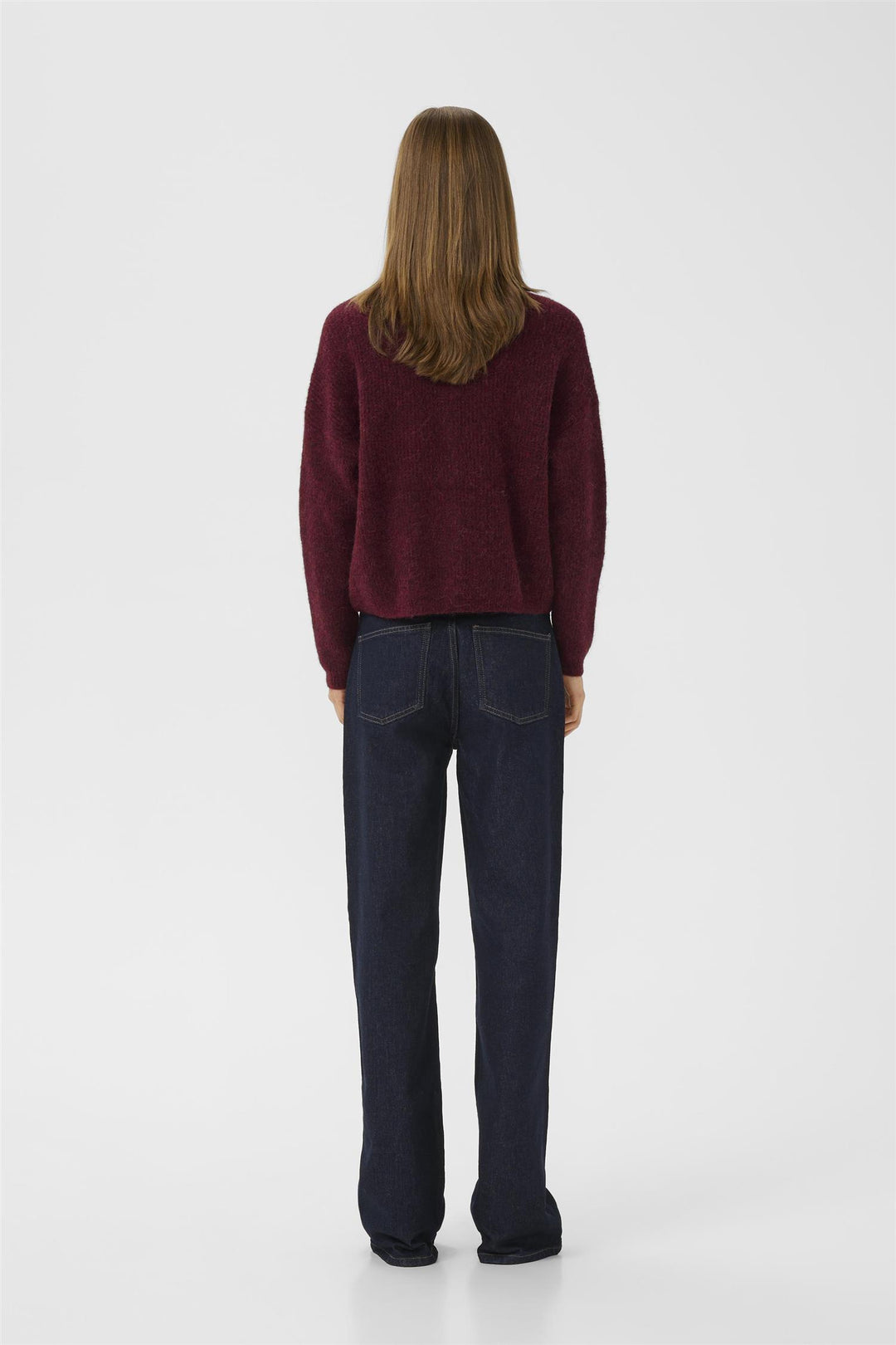 Alphagz Short Cardigan  Blood Red Mélange