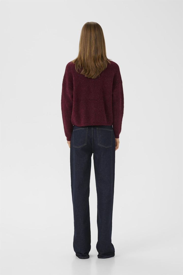 Alphagz Short Cardigan  Blood Red Mélange