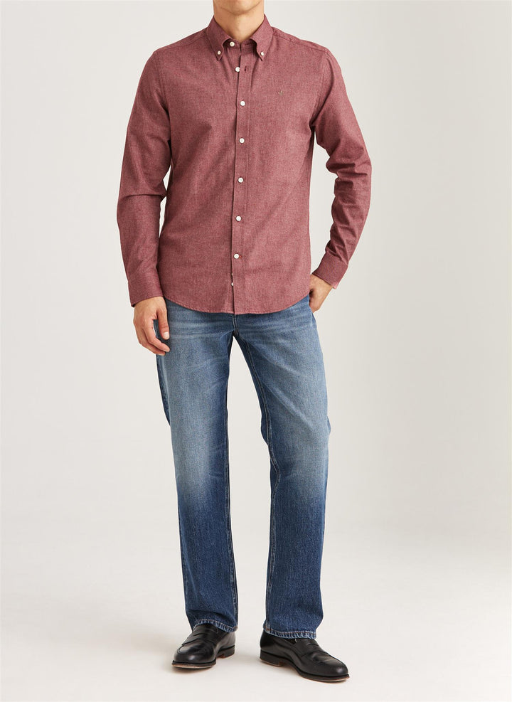 Watts Flannel Shirt-Slim Fit  Wine Red