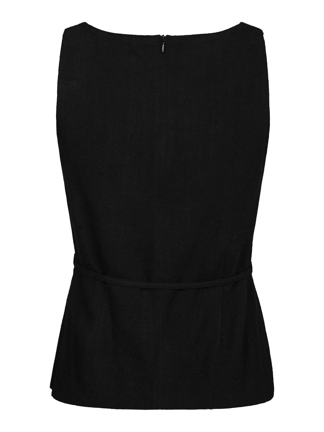 Nassa Linen Top  Black
