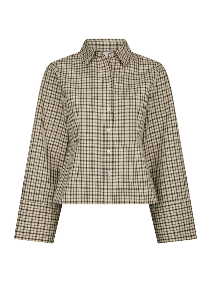 Rosa Checked Shirt  Beige