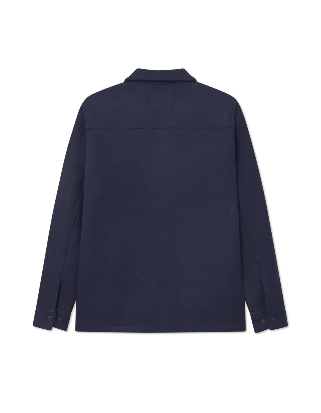 Jason Solid Wool Overshirt  Dark Navy