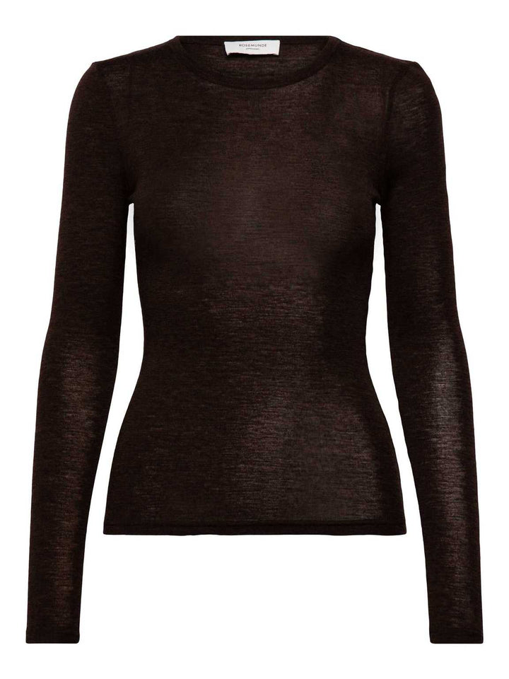 RWSara Cashmere Blend LS T-shirt  Mole Melange
