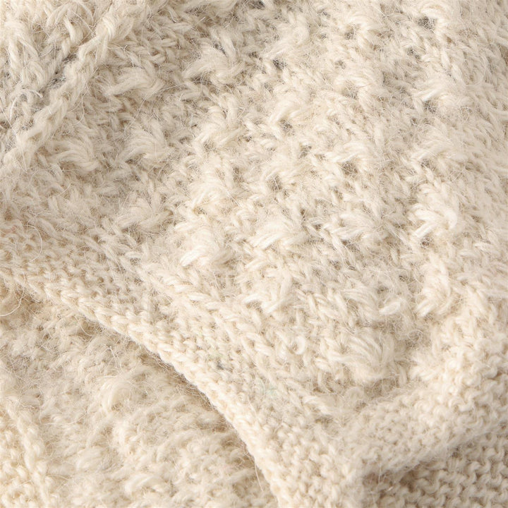 Bonnet Ears Alpaca Wool Knit  Off-White