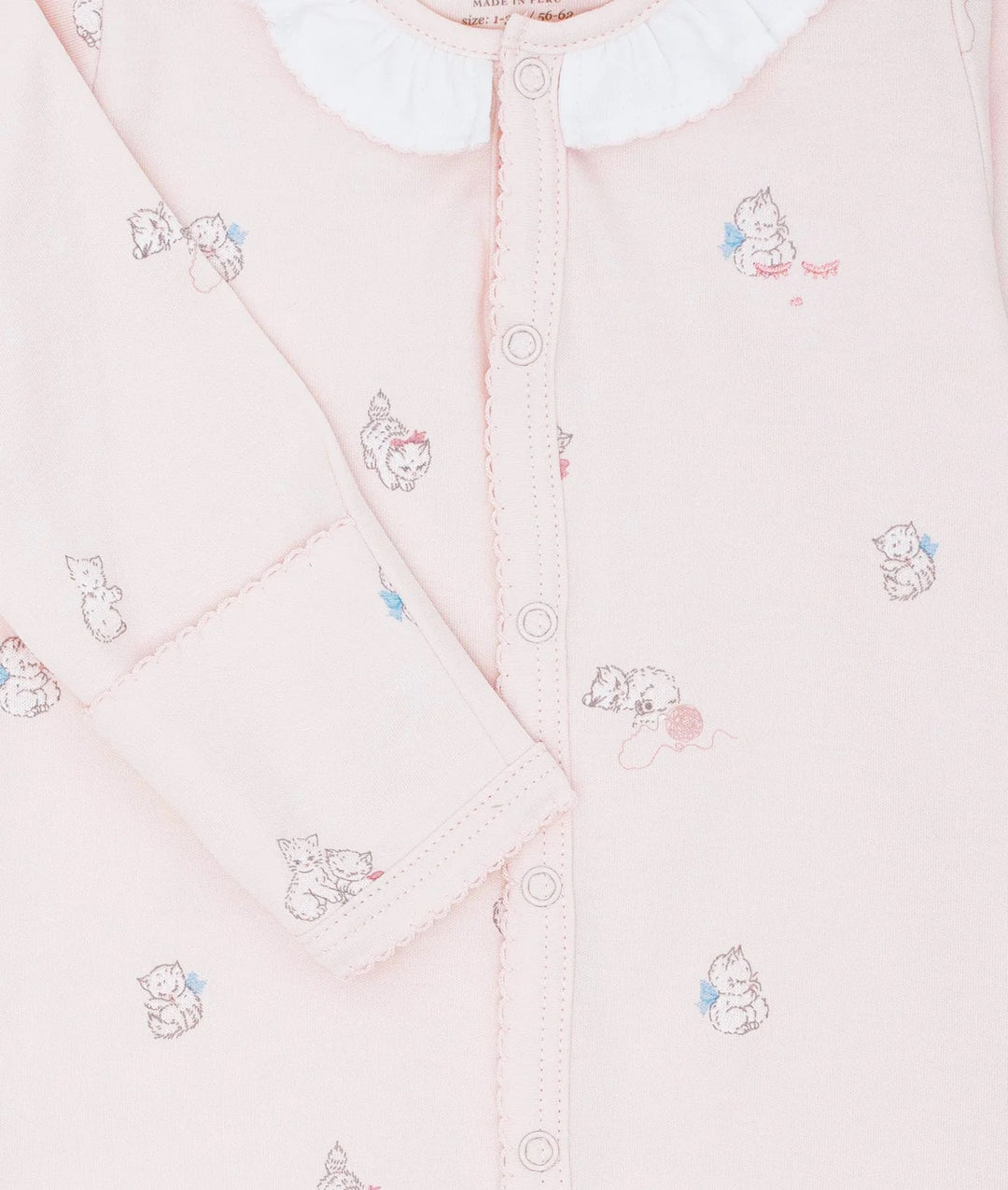 Kittens Ruffled Footie  Pink