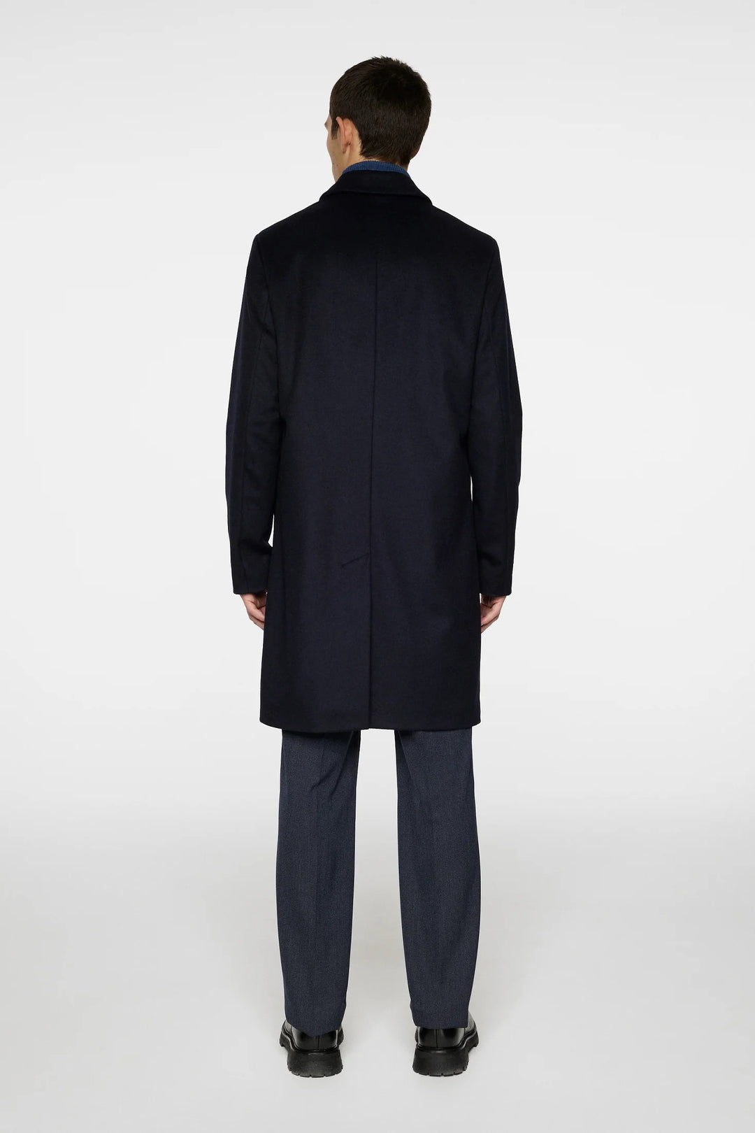 August Melton Cashmere Coat  Navy