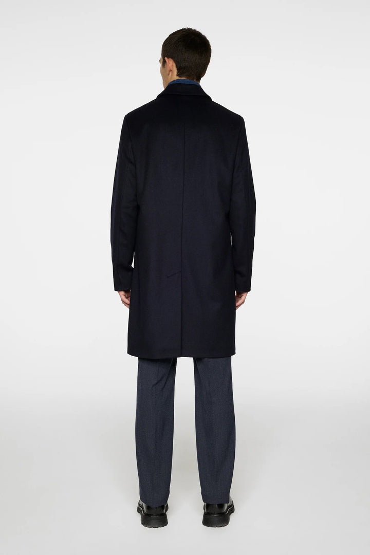 August Melton Cashmere Coat  Navy