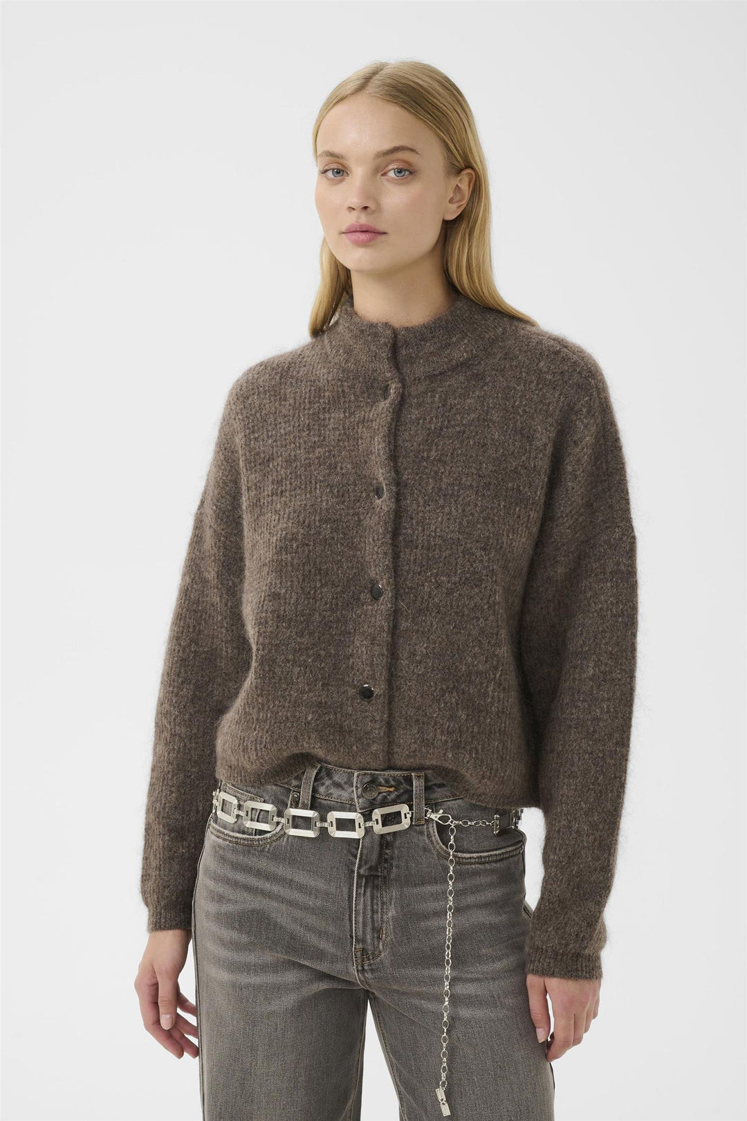 Debbie Cardigan  Chestnut Melange