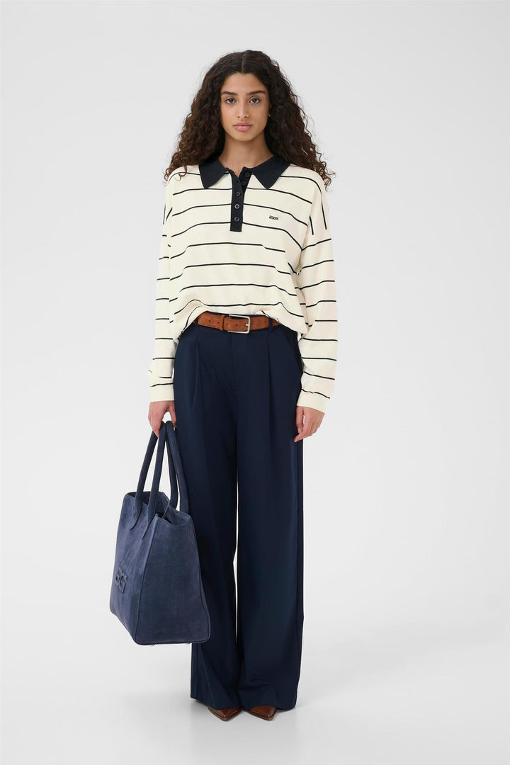 GZTAIGE POLO PULLOVER  Egret/Sky Captain