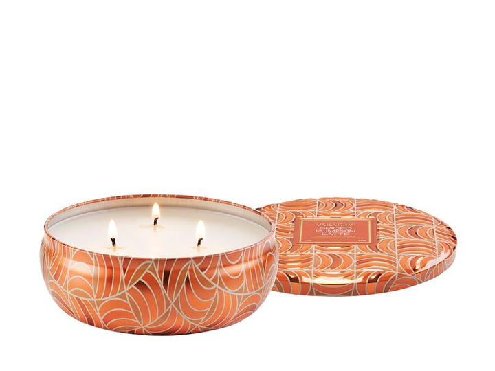3 WICK TIN CANDLE 40T  Spiced Pumpkin Latte