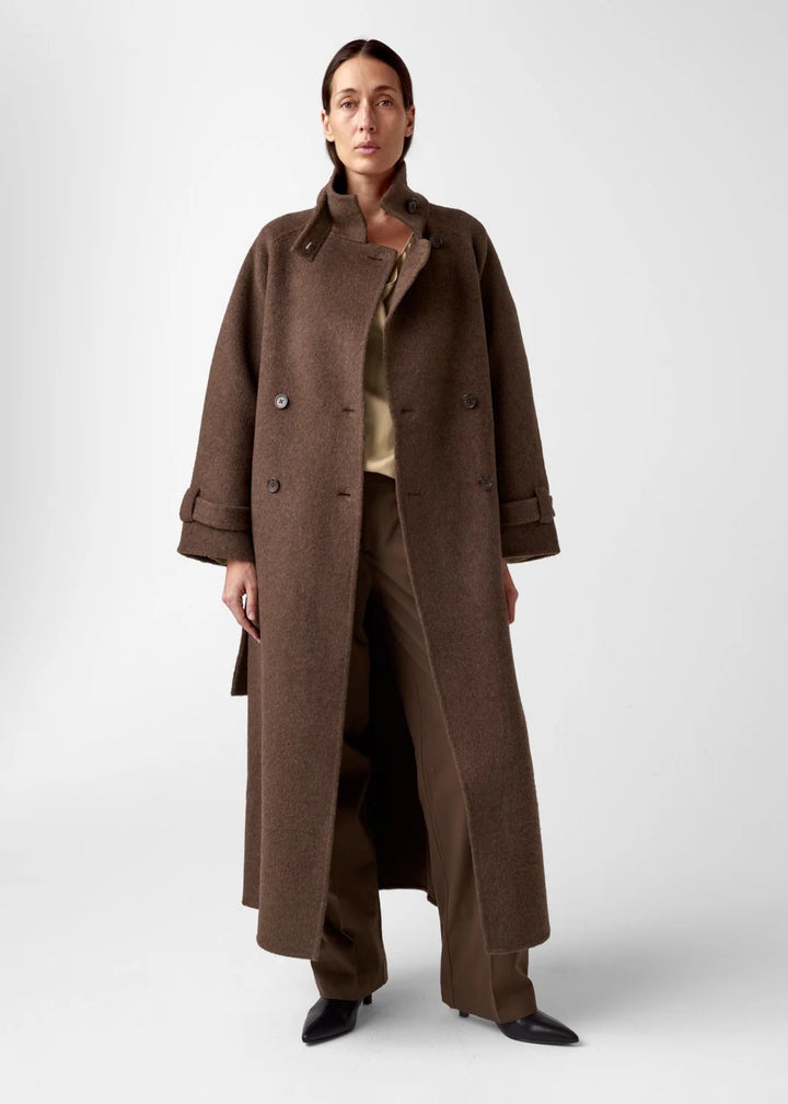 Carmella wool coat  Espresso
