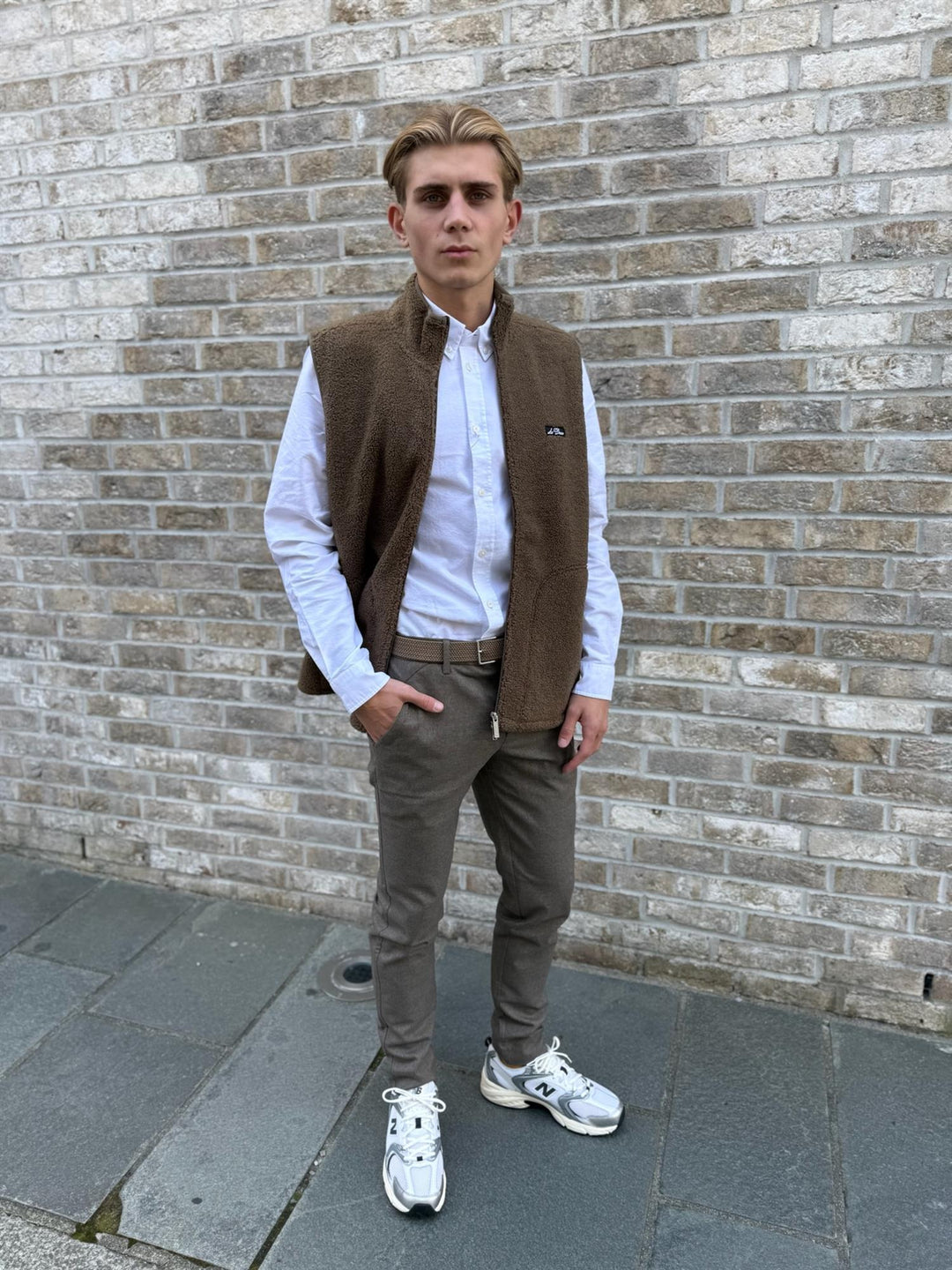 Creed Teddy Vest  Teak