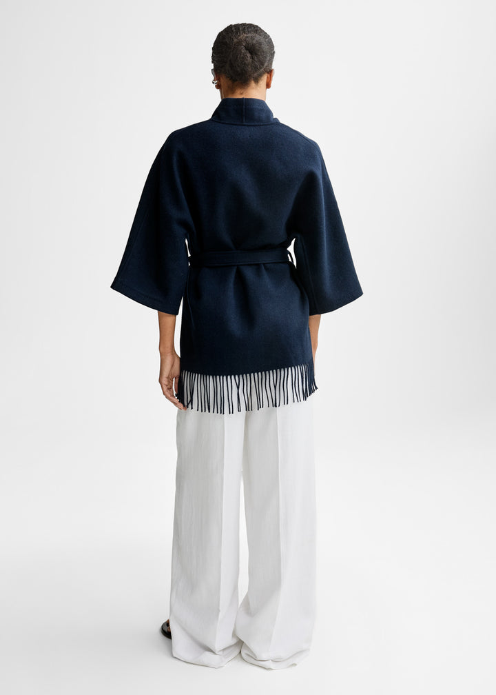 Akila Lambswool Jacket  Navy