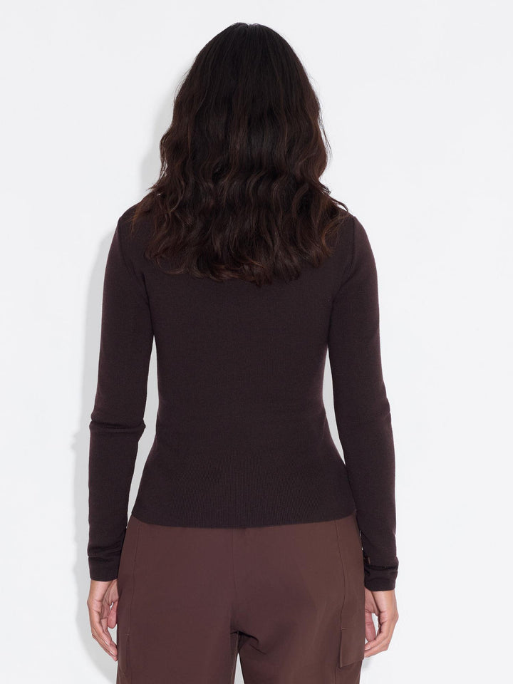 Lindsey Padded Knit Jacket Brown