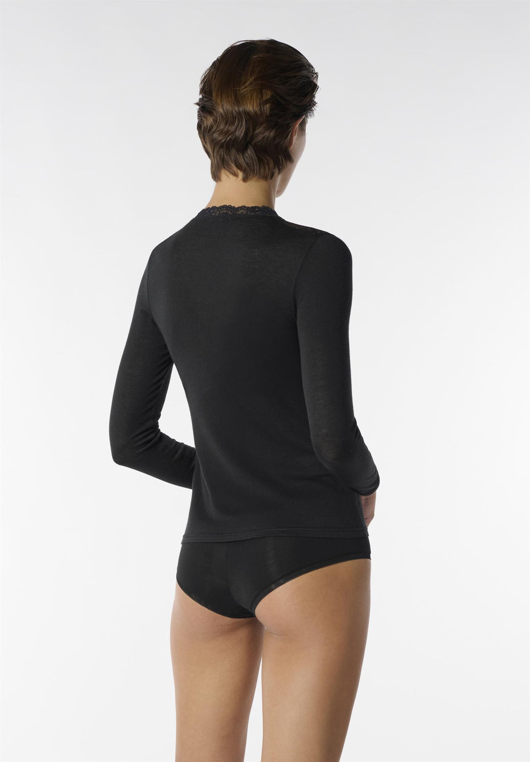 Oroblu Perfect Line Cashmere Lace Carré Long Sl.  Black