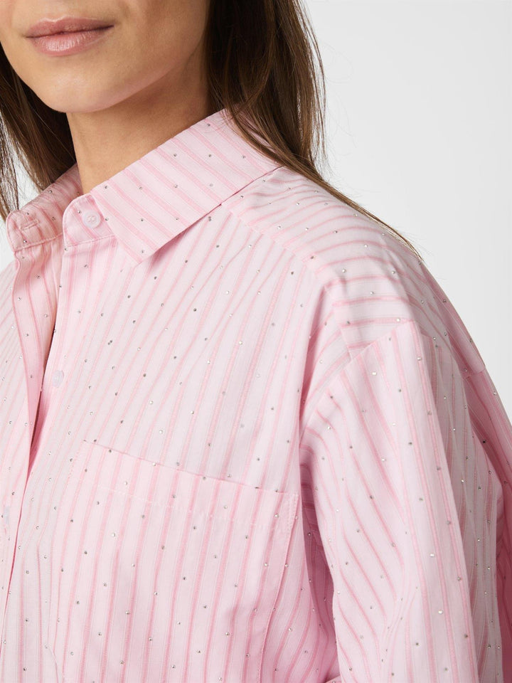 Dalma Soft Stripe Stone Shirt  Pink