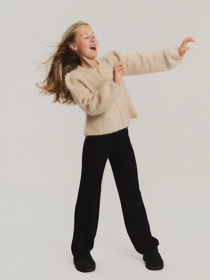KIDS Alba Chunky Cardigan  Light Beige Melange