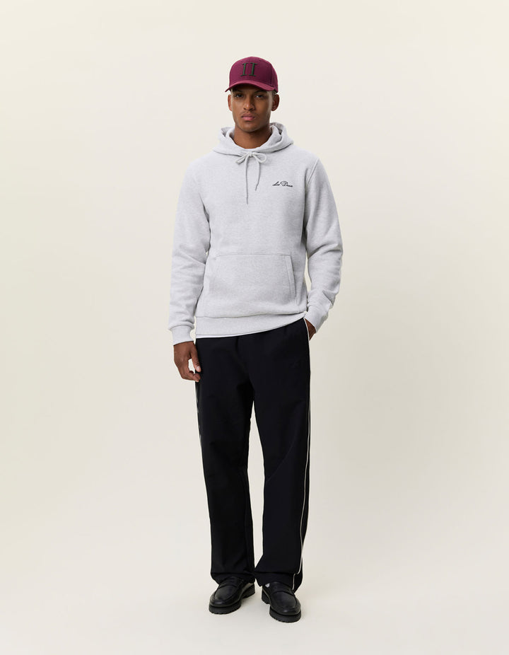Signature Print Hoodie Snow Melange