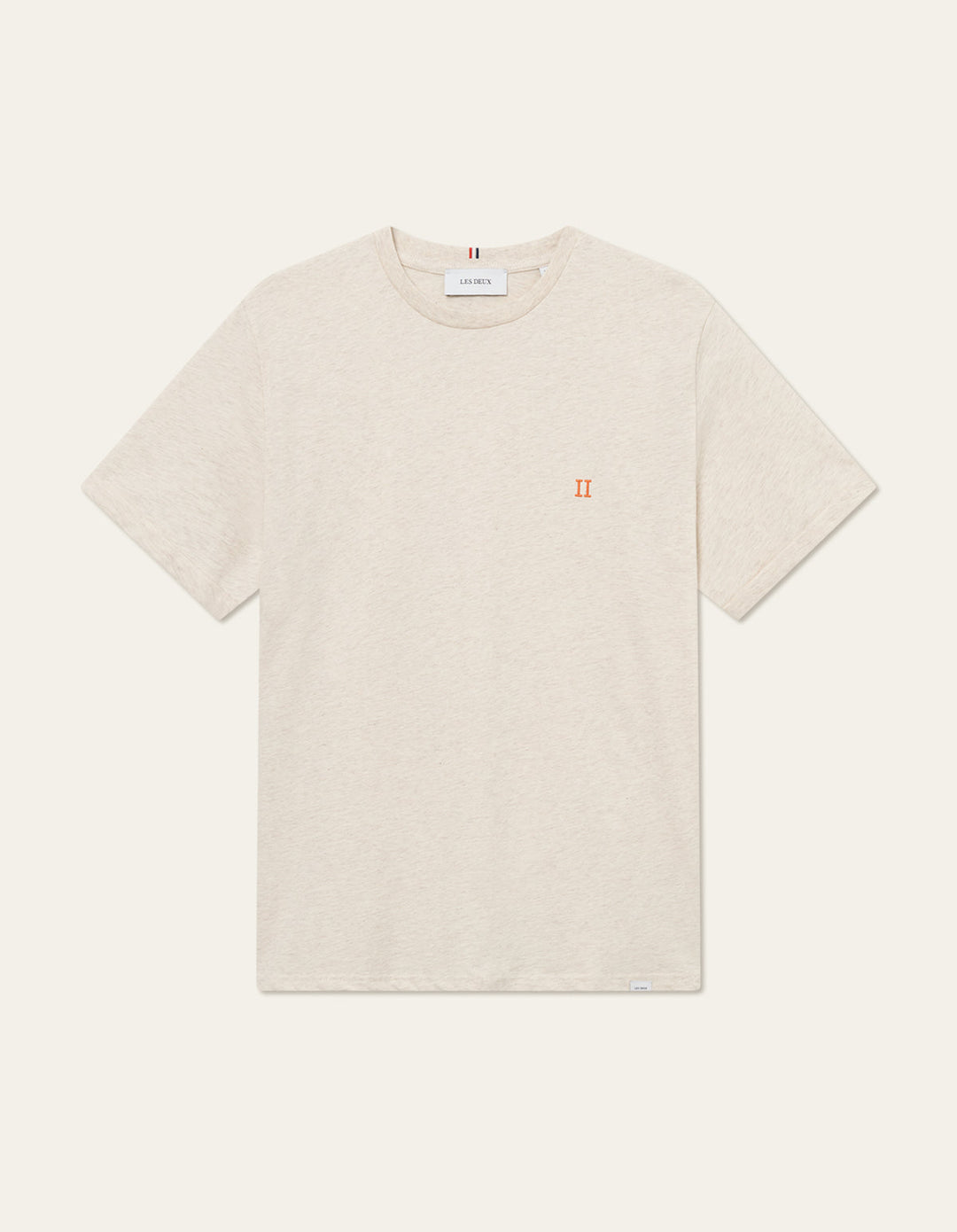 Nørregaard T-Shirt - Seasonal  Ivory Melange/Orange